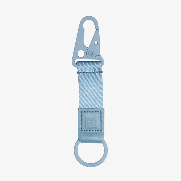 Light blue keychain with carabiner by thread
