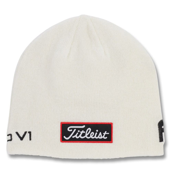 Titleist Tour Merino Golf Beanie White/Black - FW24