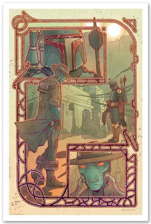 an art piece inspired by star wars: the book of boba fett.