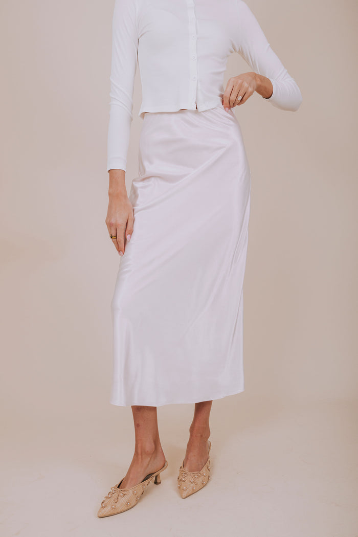 pale pink silk skirt front