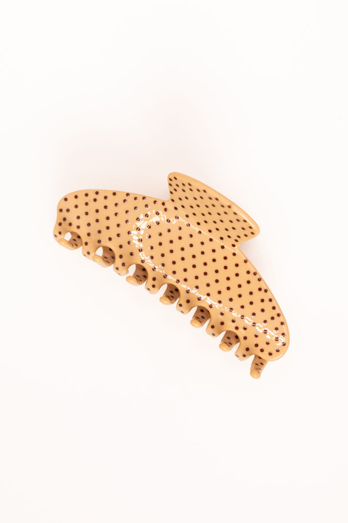 pink polka dot claw clip
