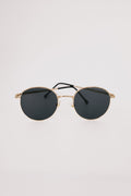 gold framed round sunglasses
